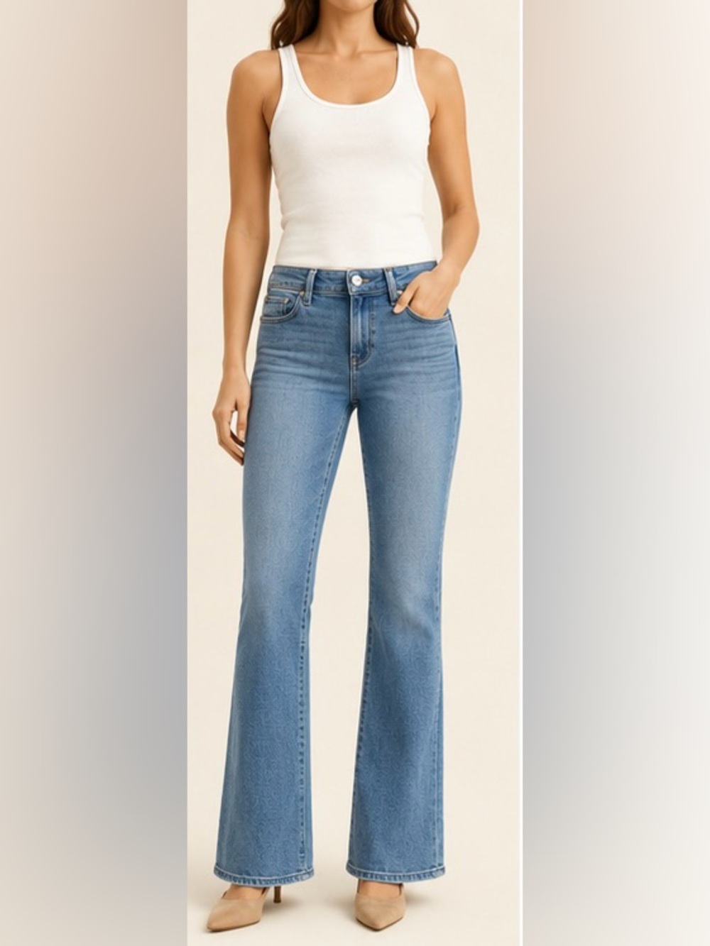 PAIGE Manhattan Bootcut Jeans Womens Size 27 Blue Stretch Denim